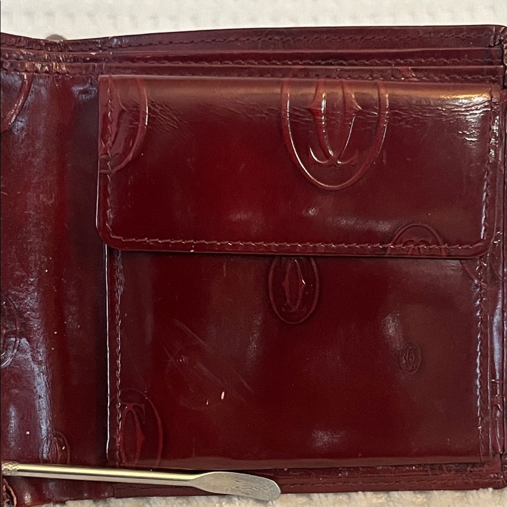 Cartier Bifold Wallet Happy Birthday Bordeaux Patent Leather - Picture 7 of 14